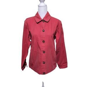 Woolrich Jacket Women's Size S Cinnabar Denim Canvas Outdoor Camping Classic